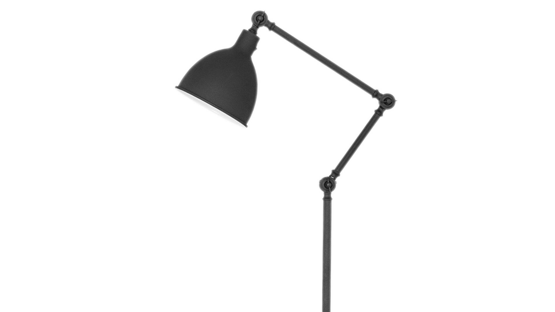 Stehleuchte By rydens aus Metall in Schwarz BY RYDÉNS Leuchten Serie Bazar - Stehleuchte schwarzes Metall - Höhe ca. 145 cm