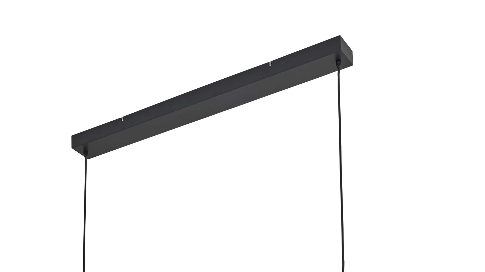 Pendelleuchte Interliving aus Metall in Schwarz Interliving Leuchten Serie 9342 - Hängelampe dunkles Holz & mattschwarzes Metall - Länge ca. 125 cm