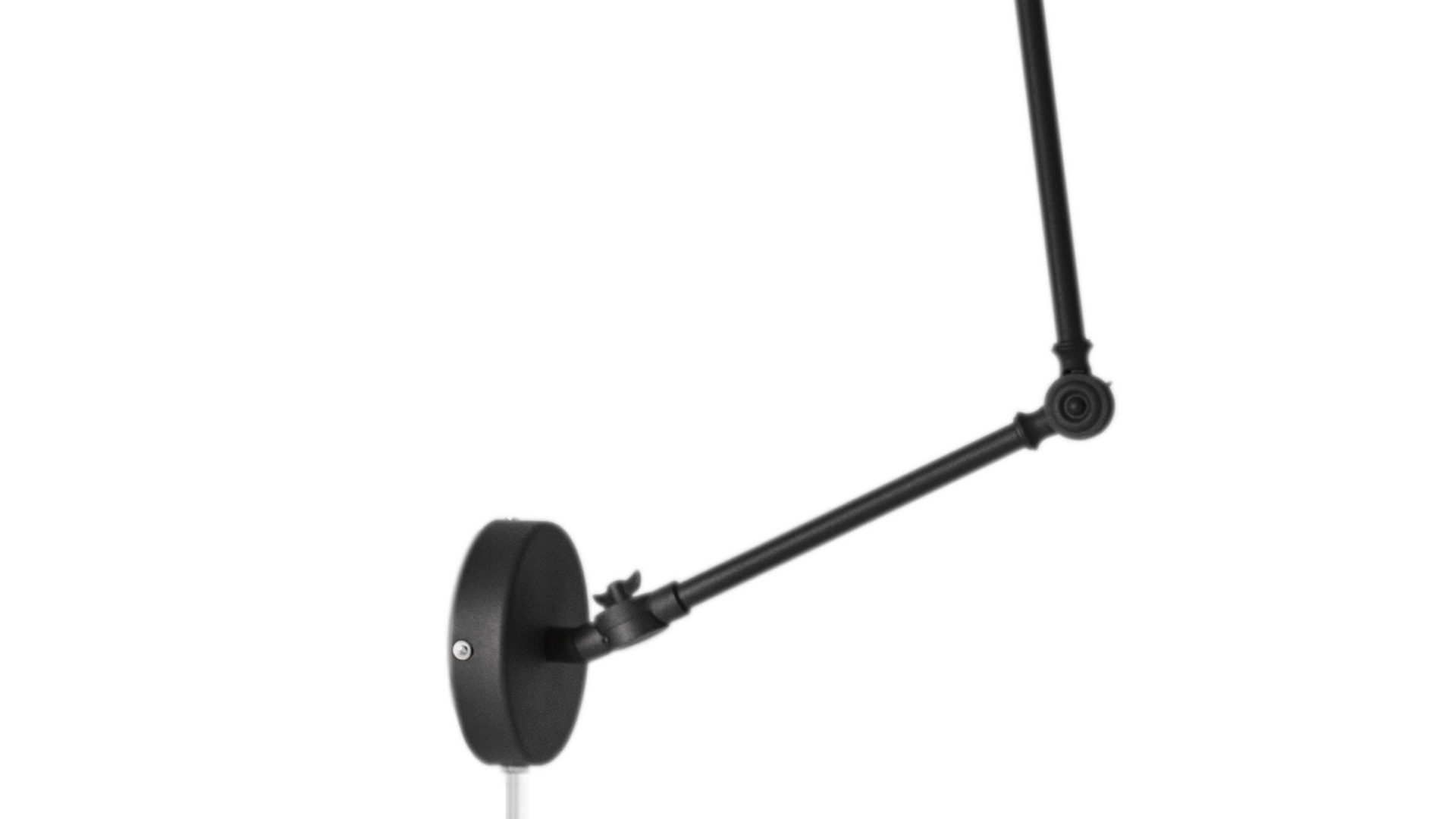 Wandleuchte By rydens aus Metall in Schwarz BY RYDÉNS Leuchten Serie Bazar - Wandleuchte schwarzes Metall - Höhe ca. 38 cm