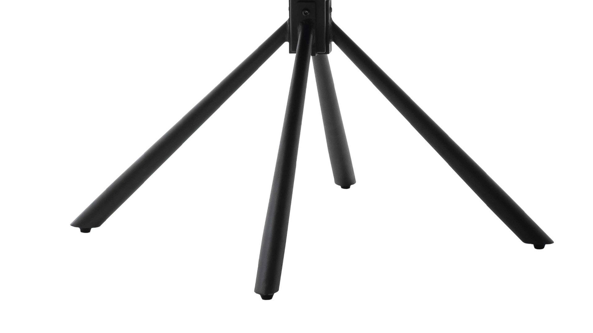 Vierfußstuhl Mca furniture aus Stoff in Anthrazit Armlehnstuhl mit Drehfunktion anthrazitfarbener Strukturbezug & schwarzes Metall