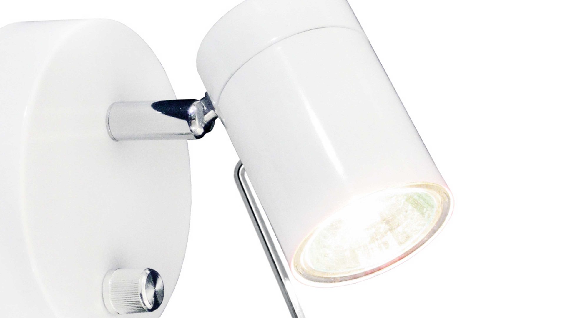 Wandleuchte By rydens aus Metall in Weiß BY RYDÉNS Leuchten Serie Correct - Wandleuchte weißes Metall - Länge ca. 11 cm