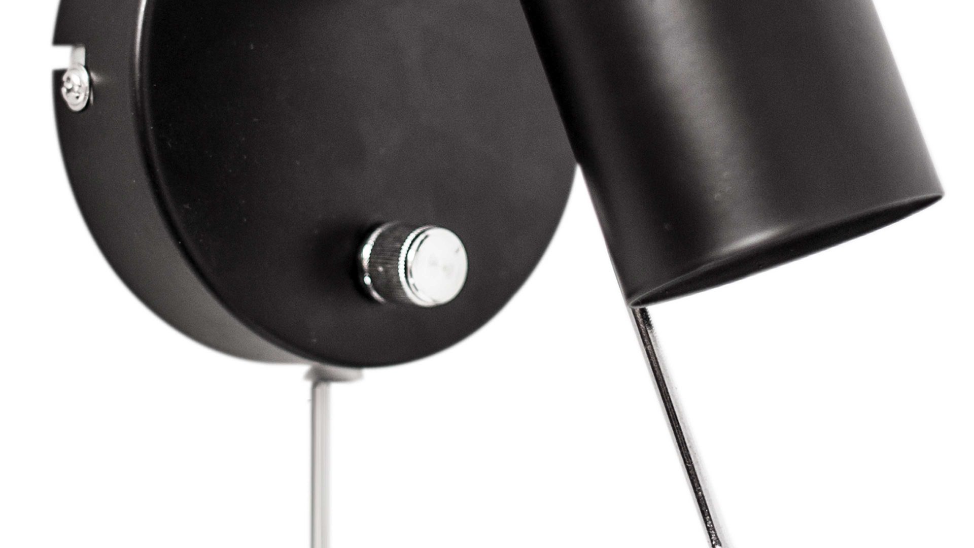 Wandleuchte By rydens aus Metall in Schwarz BY RYDÉNS Leuchten Serie Correct - Wandleuchte schwarzes Metall - Länge ca. 11 cm