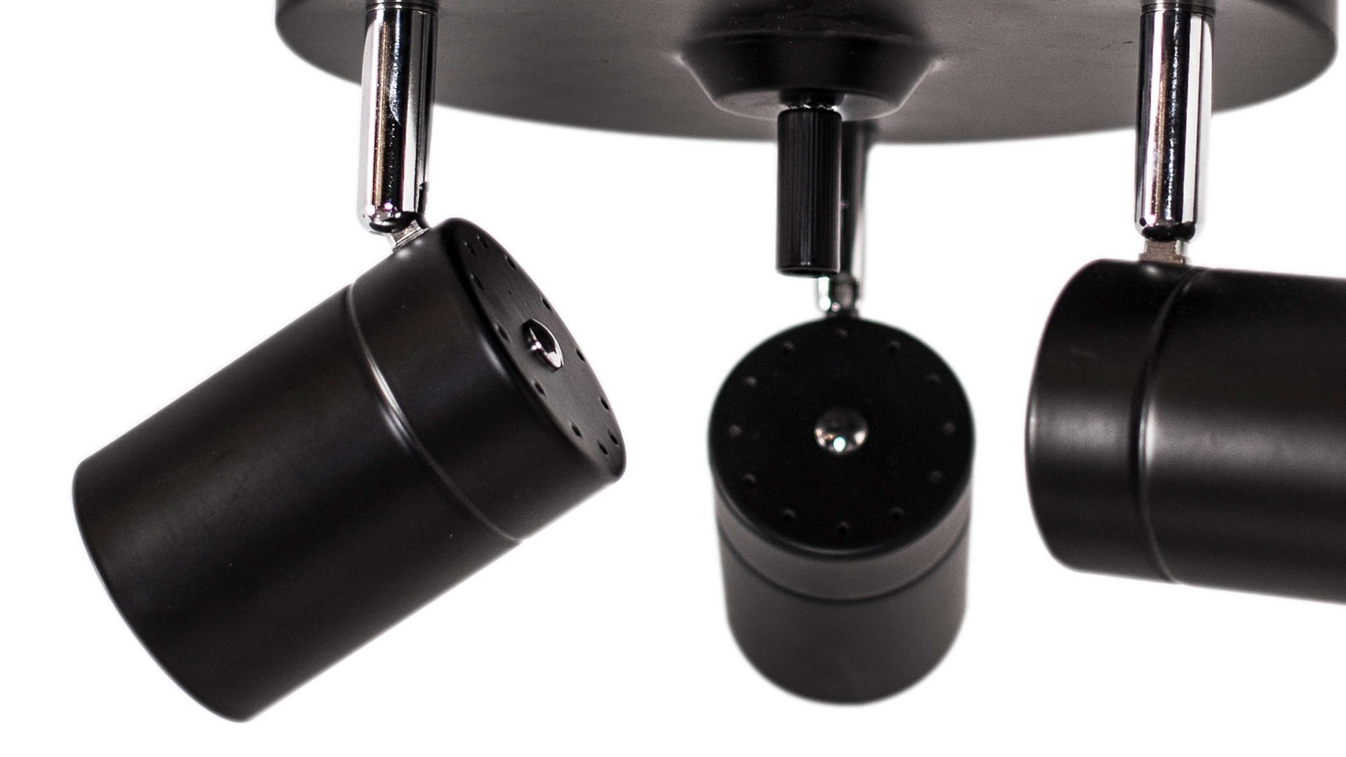 Deckenleuchte By rydens aus Metall in Schwarz BY RYDÉNS Leuchten Serie Correct - Deckenleuchte schwarzes Metall, drei Spots - Durchmesser ca. 20 cm