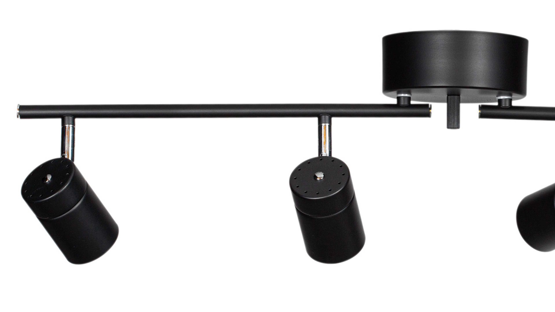 Deckenleuchte By rydens aus Metall in Schwarz BY RYDÉNS Leuchten Serie Correct - Deckenleuchte schwarzes Metall, vier Spots - Länge ca. 83 cm