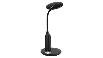 Schreibtischleuchte Globo lighting aus Kunststoff in Schwarz GLOBO Lampen Serie Fruggy - Schreibtischleuchte schwarzes Silikon - Höhe ca. 41 cm