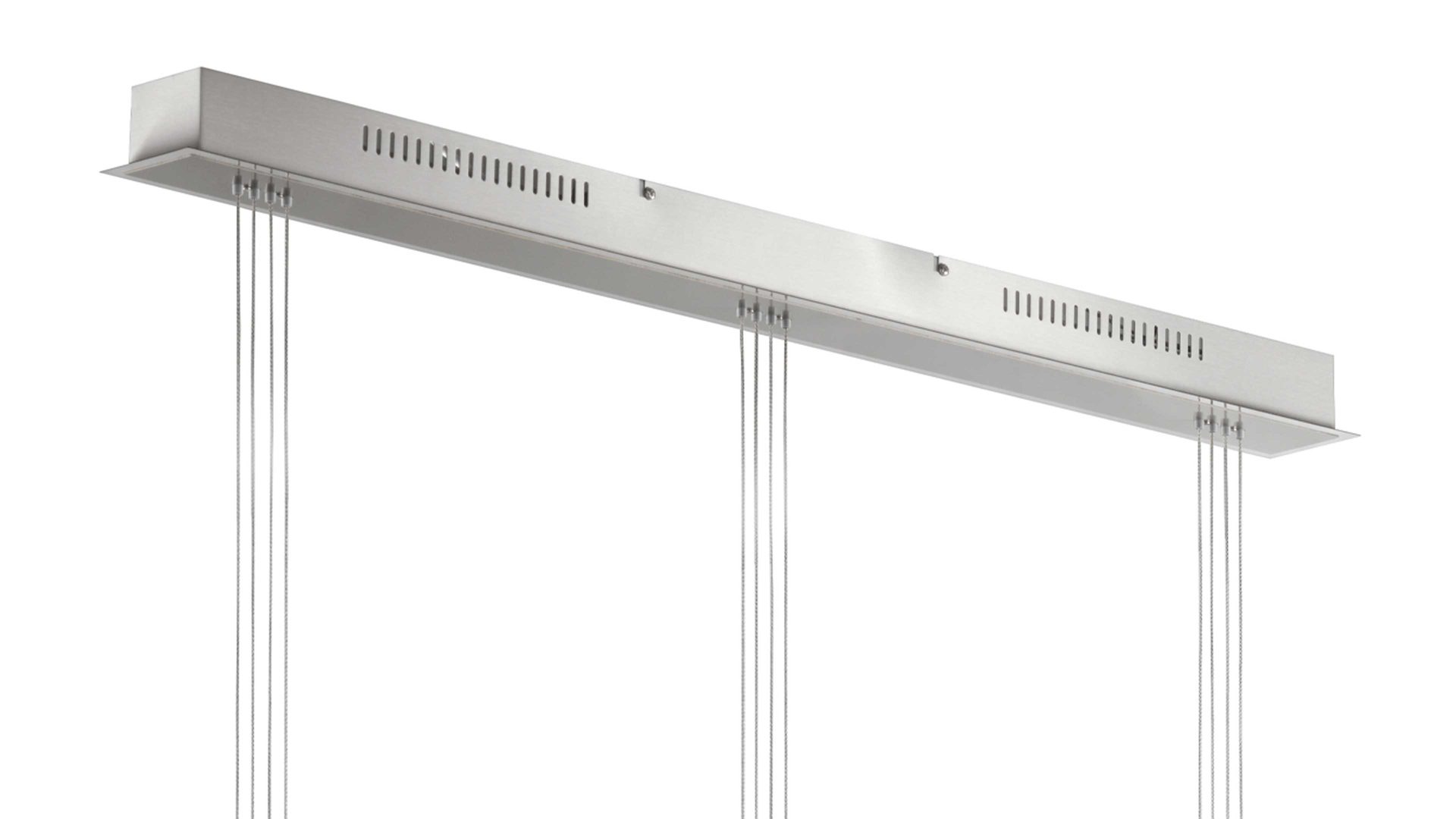 Pendelleuchte Fh fischer & honsel aus Glas in Weiß FH Hängelampe Larin Nickel matt & opalweißes Glas - Länge ca. 100 cm