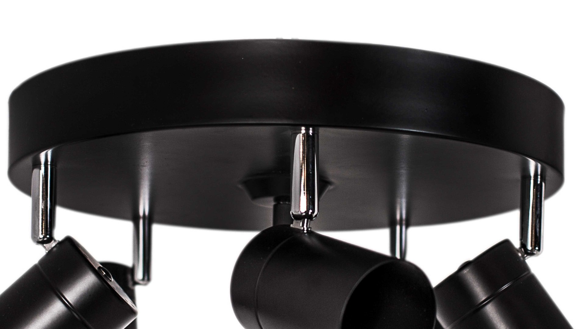 Deckenleuchte By rydens aus Metall in Schwarz BY RYDÉNS Leuchten Serie Correct - Deckenleuchte schwarzes Metall, fünf Spots - Durchmesser ca. 30 cm