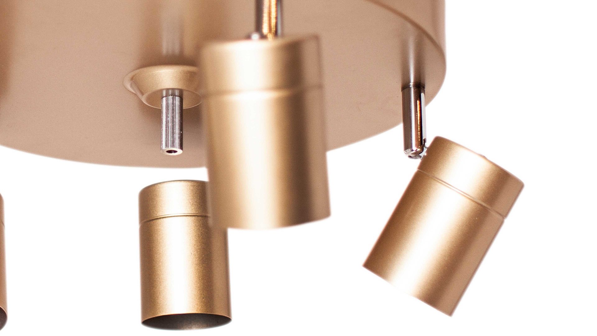 Deckenleuchte By rydens aus Metall in Gold BY RYDÉNS Leuchten Serie Correct - Deckenleuchte goldfarbenes Metall, fünf Spots - Durchmesser ca. 30 cm