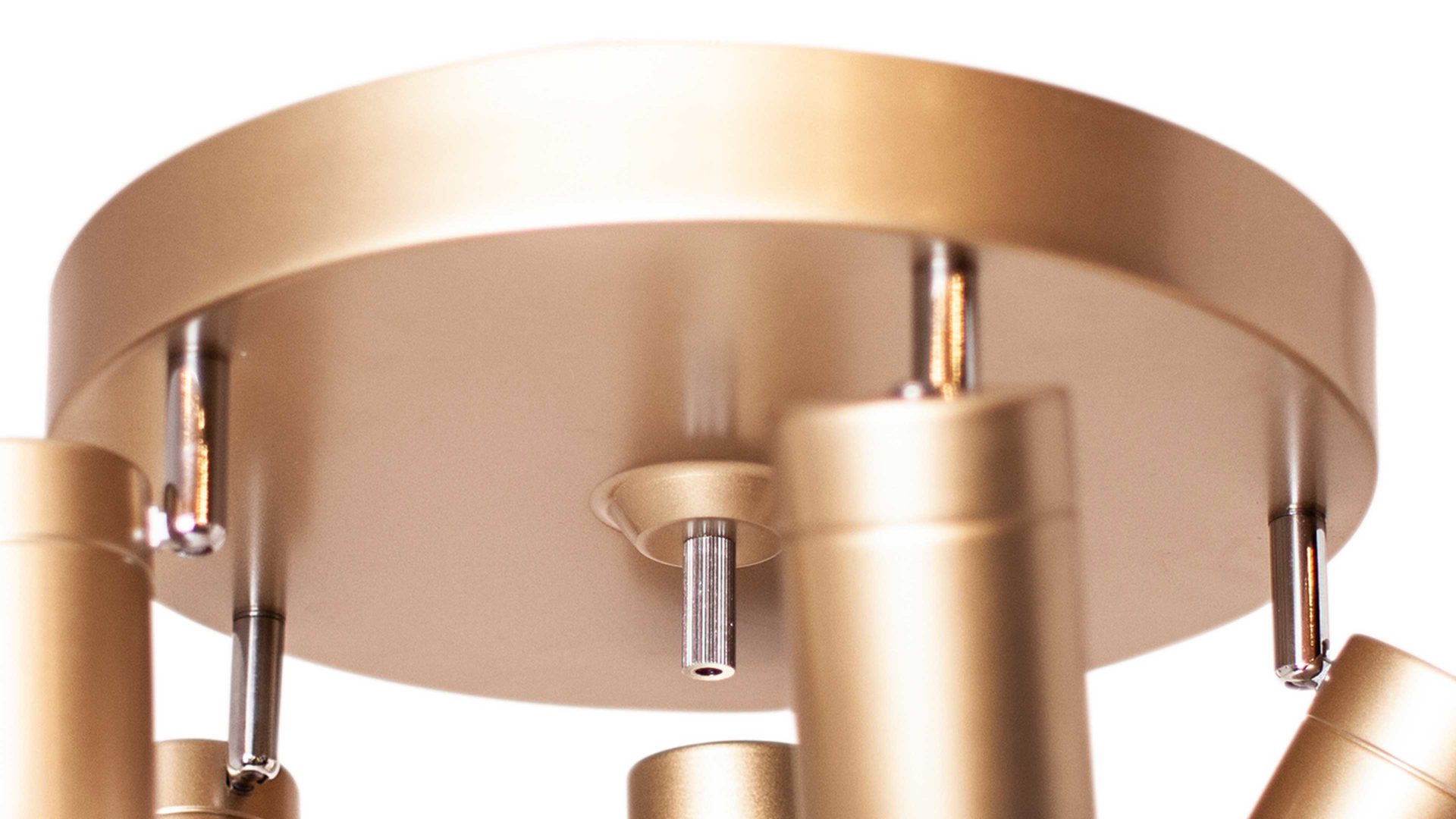 Deckenleuchte By rydens aus Metall in Gold BY RYDÉNS Leuchten Serie Correct - Deckenleuchte goldfarbenes Metall, fünf Spots - Durchmesser ca. 30 cm