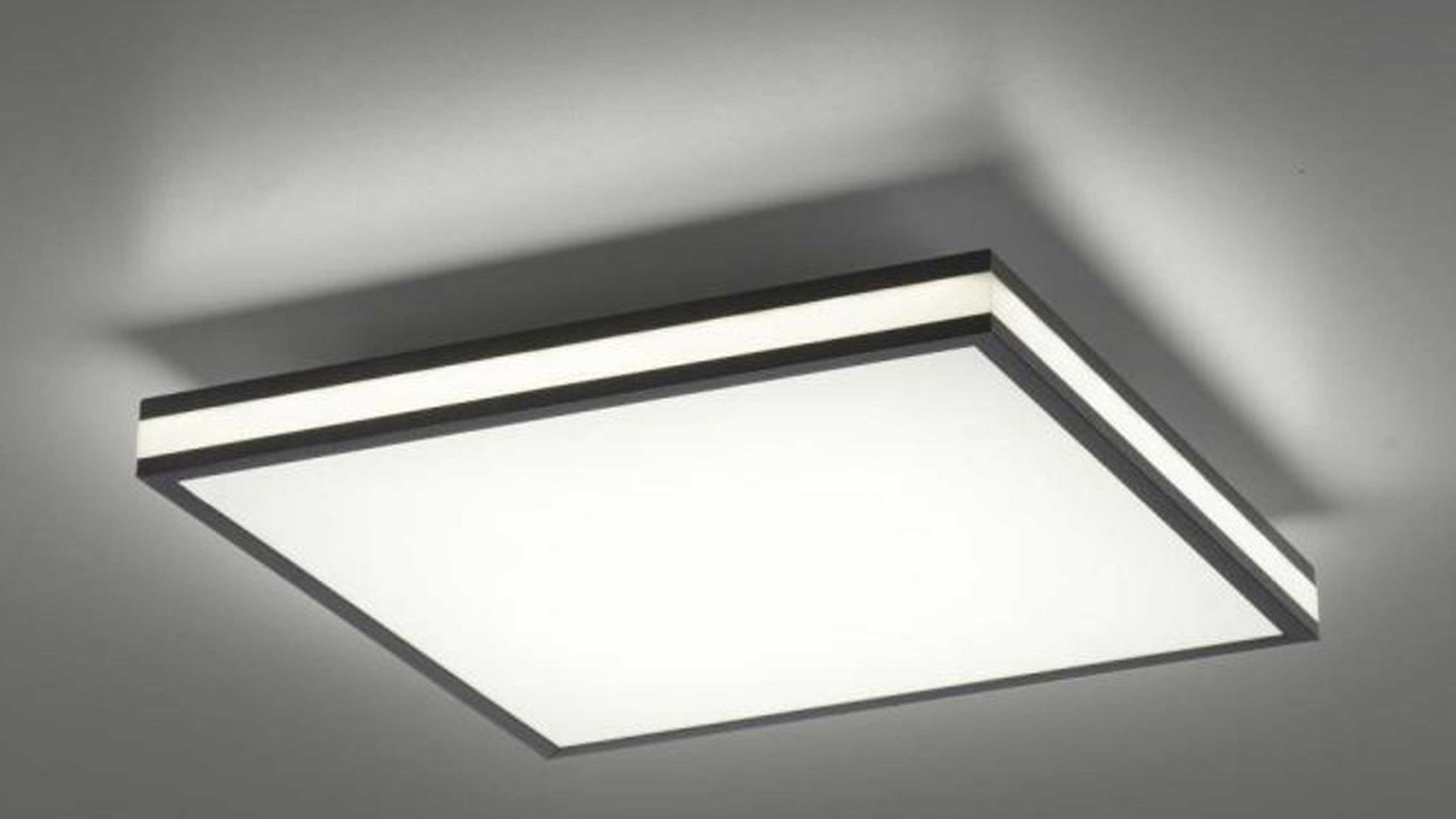 Deckenleuchte Just light. (leuchtendirekt) aus Metall in Schwarz JUST LIGHT. Lampenserie Mario Black schwarzes Metall - ca. 45 x 45 cm