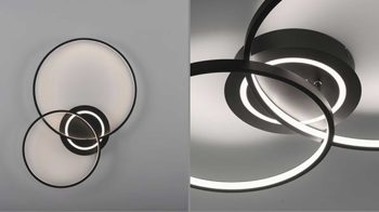 Deckenleuchte Just light. (leuchtendirekt) aus Metall in Schwarz JUST LIGHT. Leuchten Serie Asmina mattschwarzes Metall - ca. 69 x 55 cm