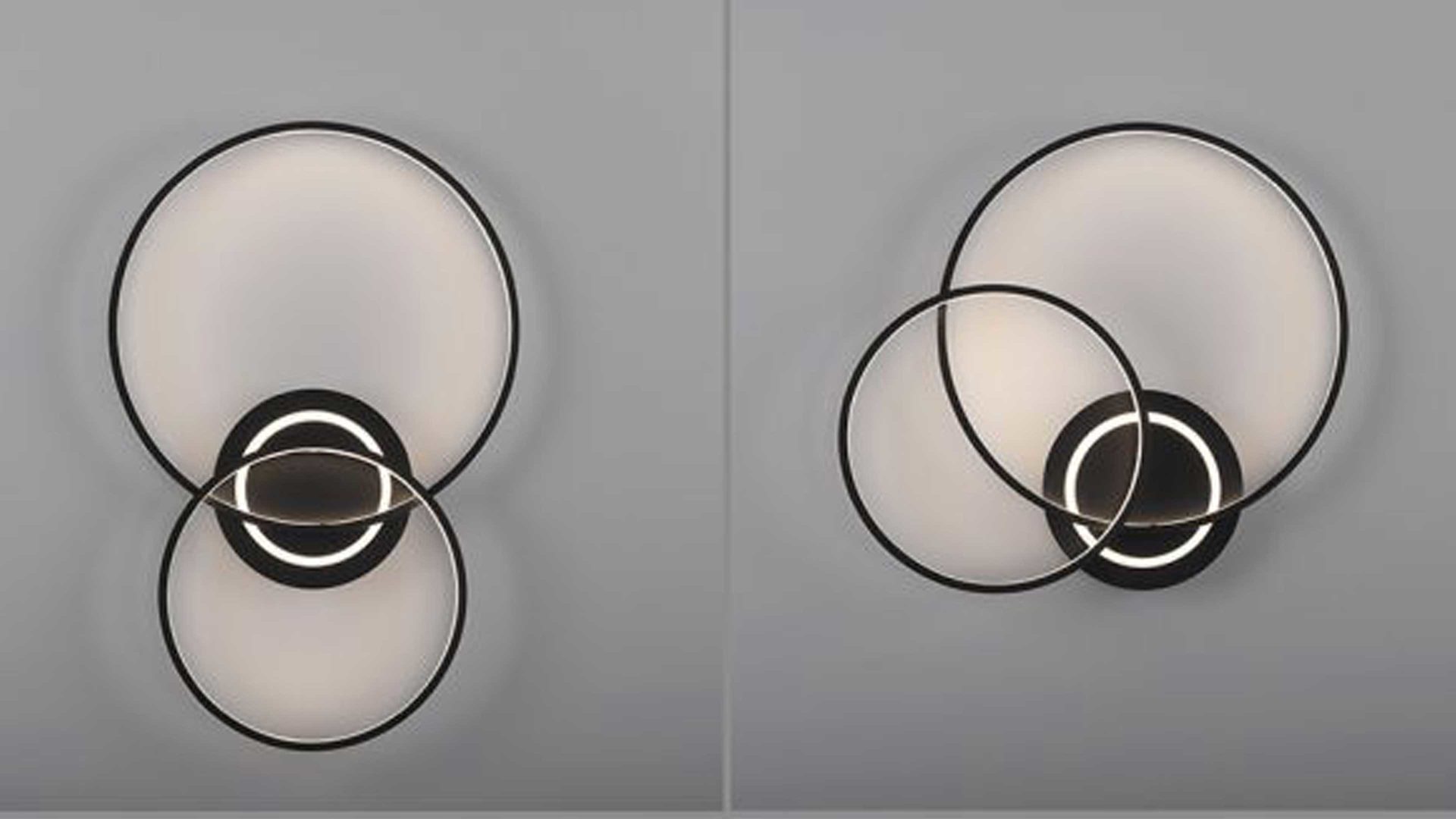 Deckenleuchte Just light. (leuchtendirekt) aus Metall in Schwarz JUST LIGHT. Leuchten Serie Asmina mattschwarzes Metall - ca. 69 x 55 cm