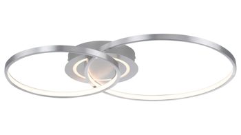 Deckenleuchte Just light. (leuchtendirekt) aus Metall in Aluminium JUST LIGHT. Leuchten Serie Asmina alufarbenes Metall - ca. 69 x 55 cm