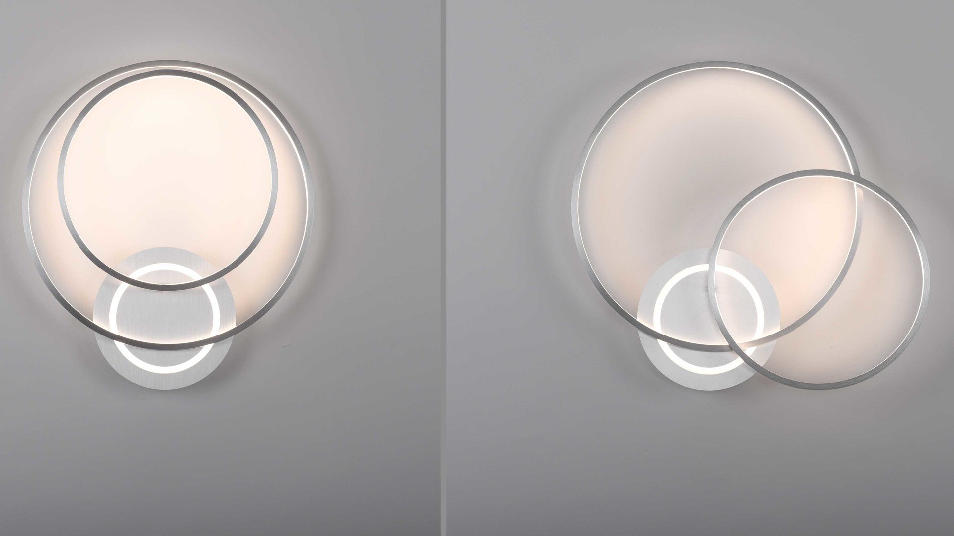 Deckenleuchte Just light. (leuchtendirekt) aus Metall in Aluminium JUST LIGHT. Leuchten Serie Asmina alufarbenes Metall - ca. 69 x 55 cm