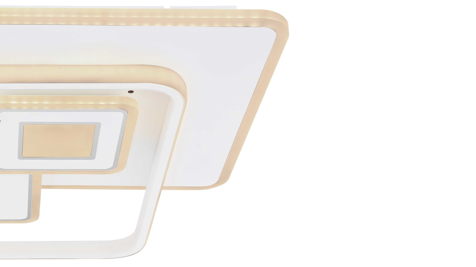 Deckenleuchte Globo lighting aus Metall in Weiß GLOBO Leuchten Serie Roderick weißes Metall & opalfarbenes Acryl - ca. 50 x 50 cm