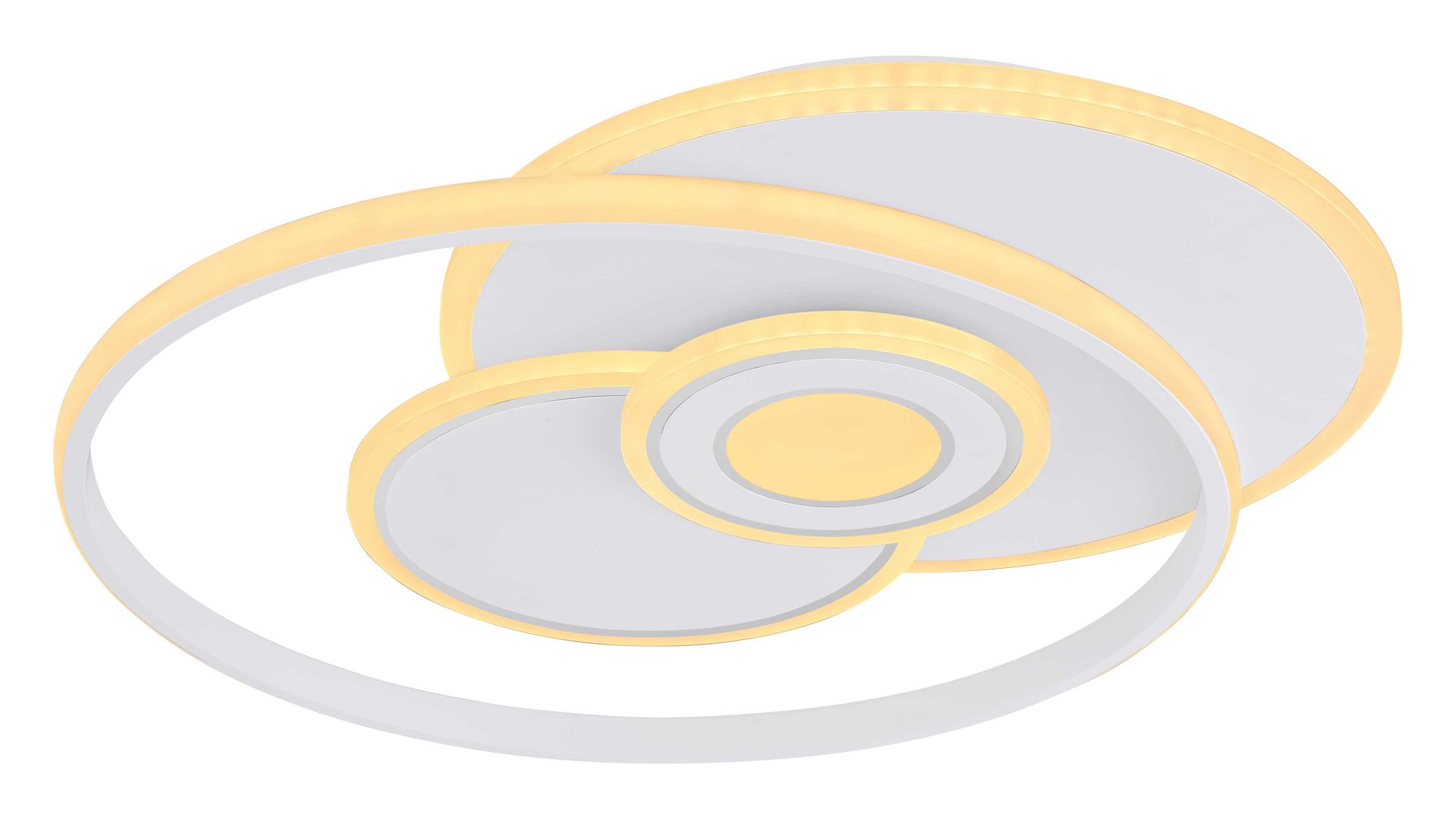 Deckenleuchte Globo lighting aus Metall in Weiß GLOBO Leuchten Serie Roderick weißes Metall & opalfarbenes Acryl - ca. 54 x 46 cm