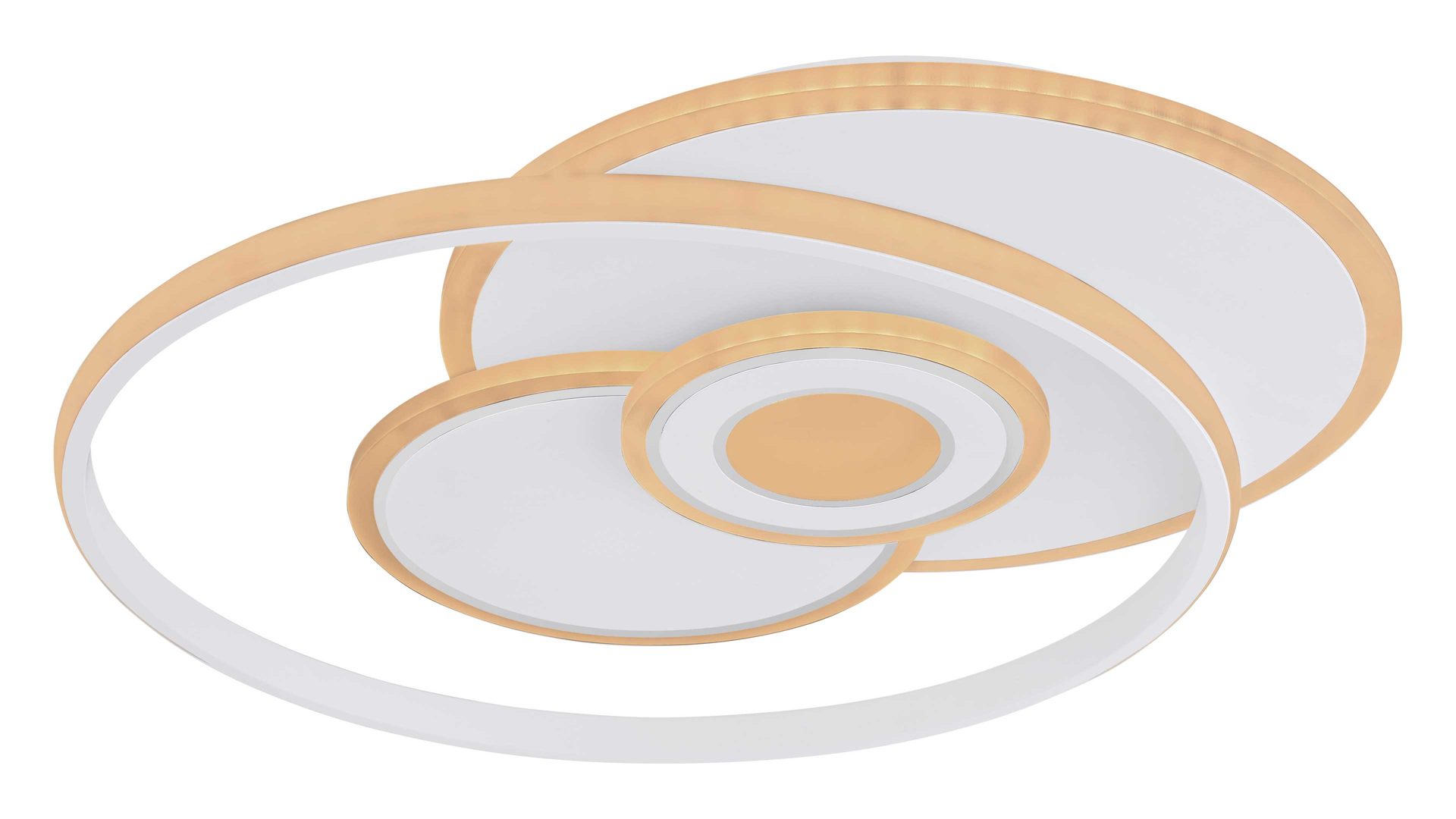 Deckenleuchte Globo lighting aus Metall in Weiß GLOBO Leuchten Serie Roderick - Deckenlampe, per App steuerbar weißes Metall & opalfarbenes Acryl - ca. 54 x 46 cm