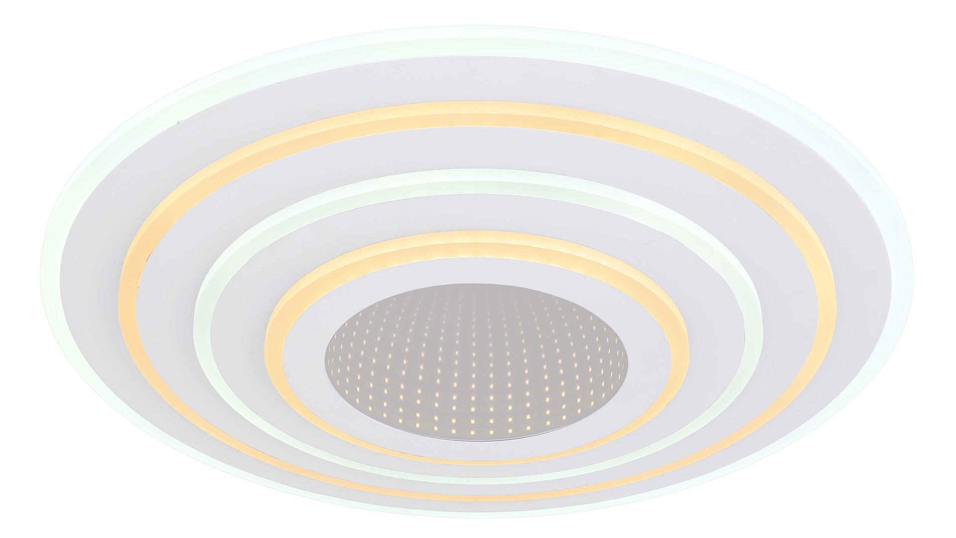 Deckenleuchte Globo lighting aus Metall in Weiß GLOBO Deckenlampe Jocelyn, per App steuerbar weißes Metall & opalweißes Acryl -  Durchmesser ca. 50 cm