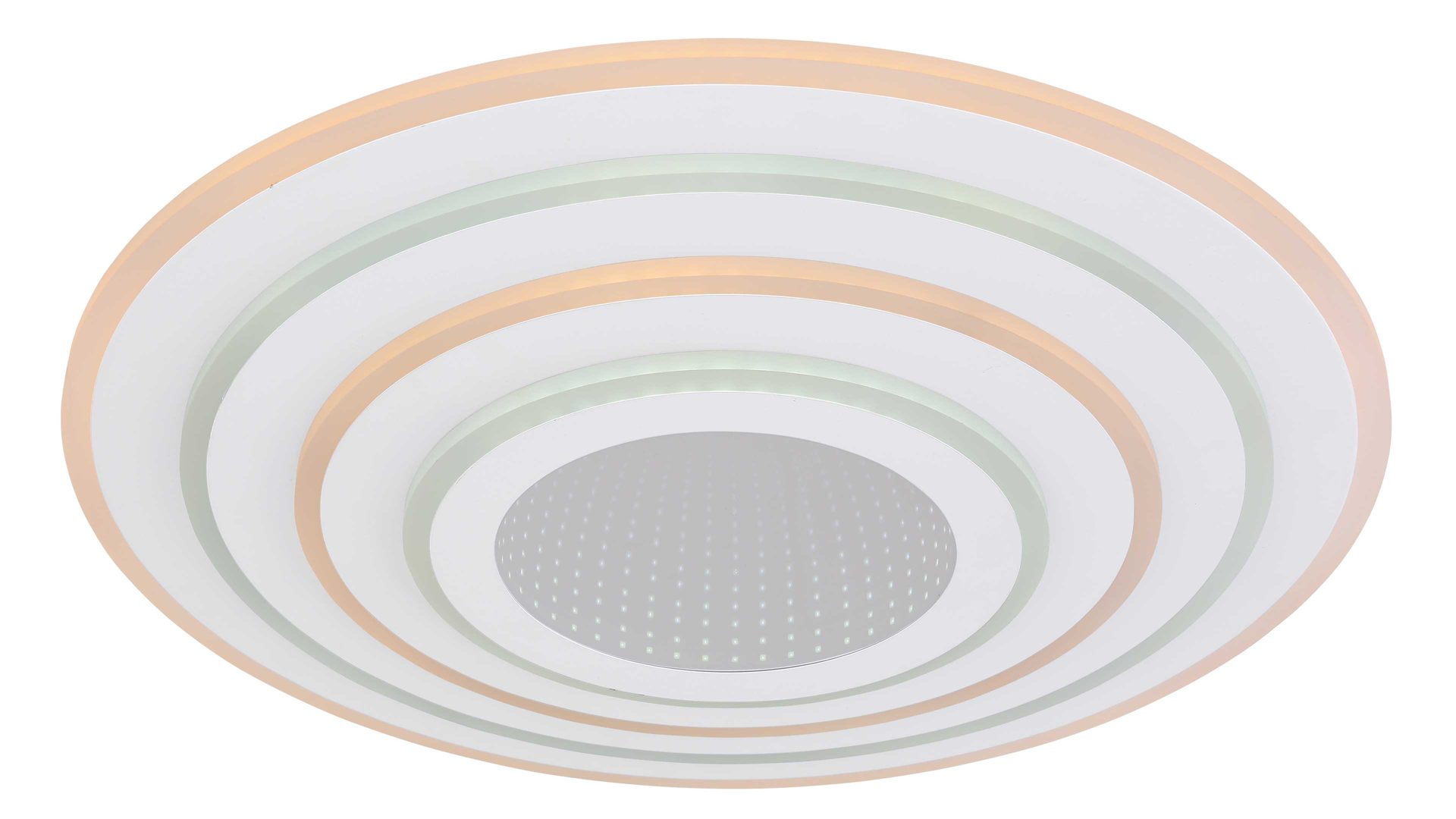 Deckenleuchte Globo lighting aus Metall in Weiß GLOBO Deckenlampe Jocelyn, per App steuerbar weißes Metall & opalweißes Acryl -  Durchmesser ca. 50 cm