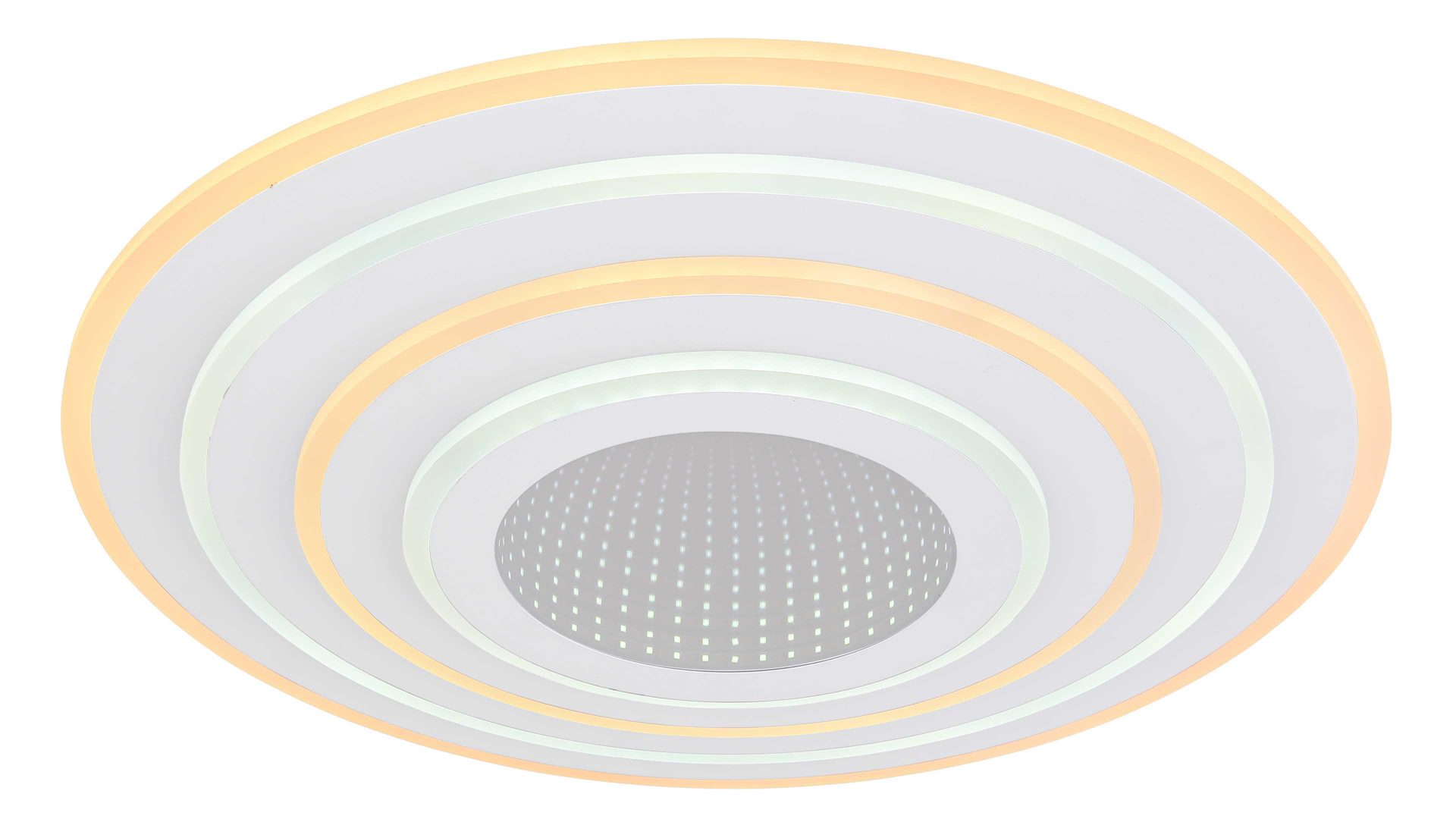 Deckenleuchte Globo lighting aus Metall in Weiß GLOBO Deckenlampe Jocelyn, per App steuerbar weißes Metall & opalweißes Acryl -  Durchmesser ca. 50 cm