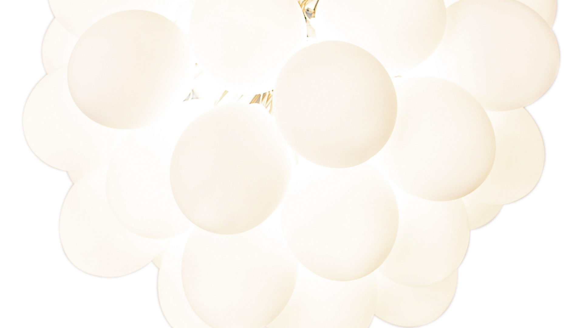 Pendelleuchte By rydens aus Glas in Weiß BY RYDÉNS Leuchten Serie Gross - Hängeleuchte mattweißes Glas - Durchmesser ca. 50 cm