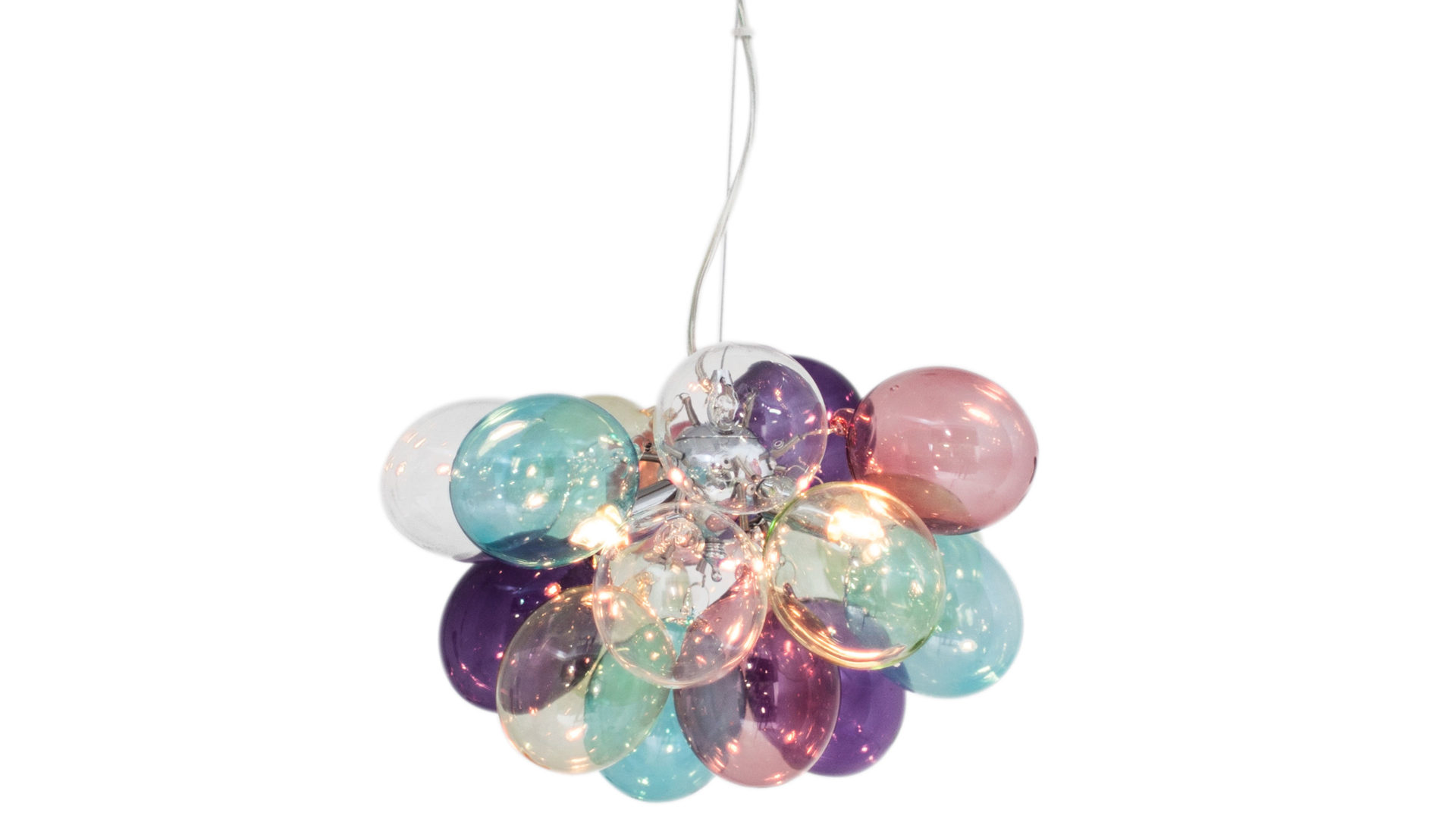 Pendelleuchte By rydens aus Glas in Mehrfarbig BY RYDÉNS Leuchten Serie Gross Multi - Hängeleuchte mehrfarbiges Glas - Durchmesser ca. 30 cm