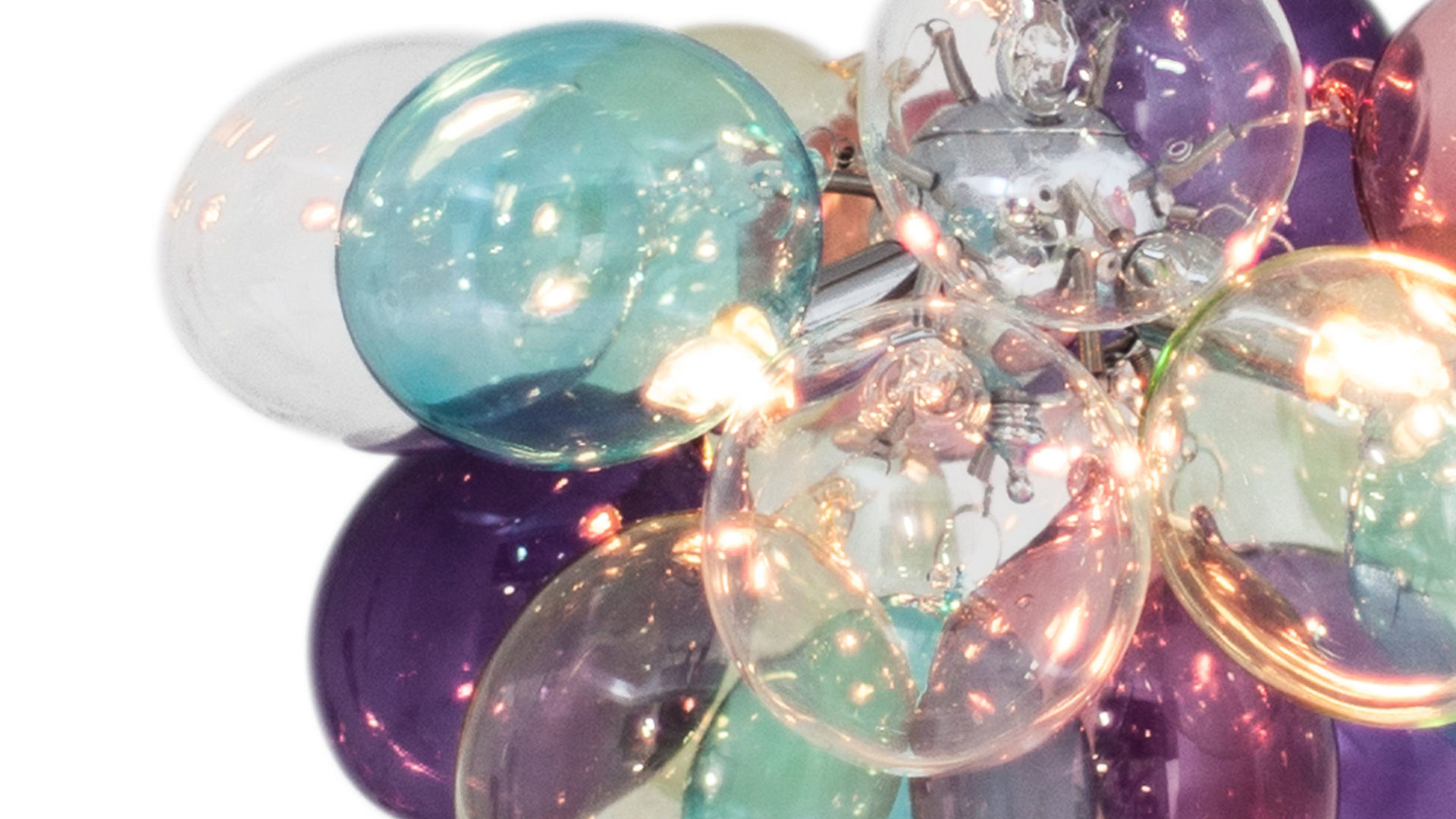 Pendelleuchte By rydens aus Glas in Mehrfarbig BY RYDÉNS Leuchten Serie Gross - Hängeleuchte mehrfarbiges Glas - Durchmesser ca. 50 cm