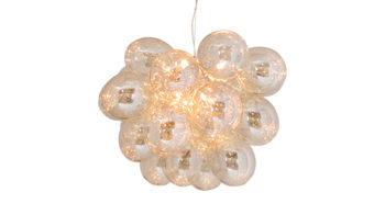 Pendelleuchte By rydens aus Glas in Braun BY RYDÉNS Leuchten Serie Gross Grande - Hängeleuchte amberfarbenes Glas - Durchmesser ca. 62 cm