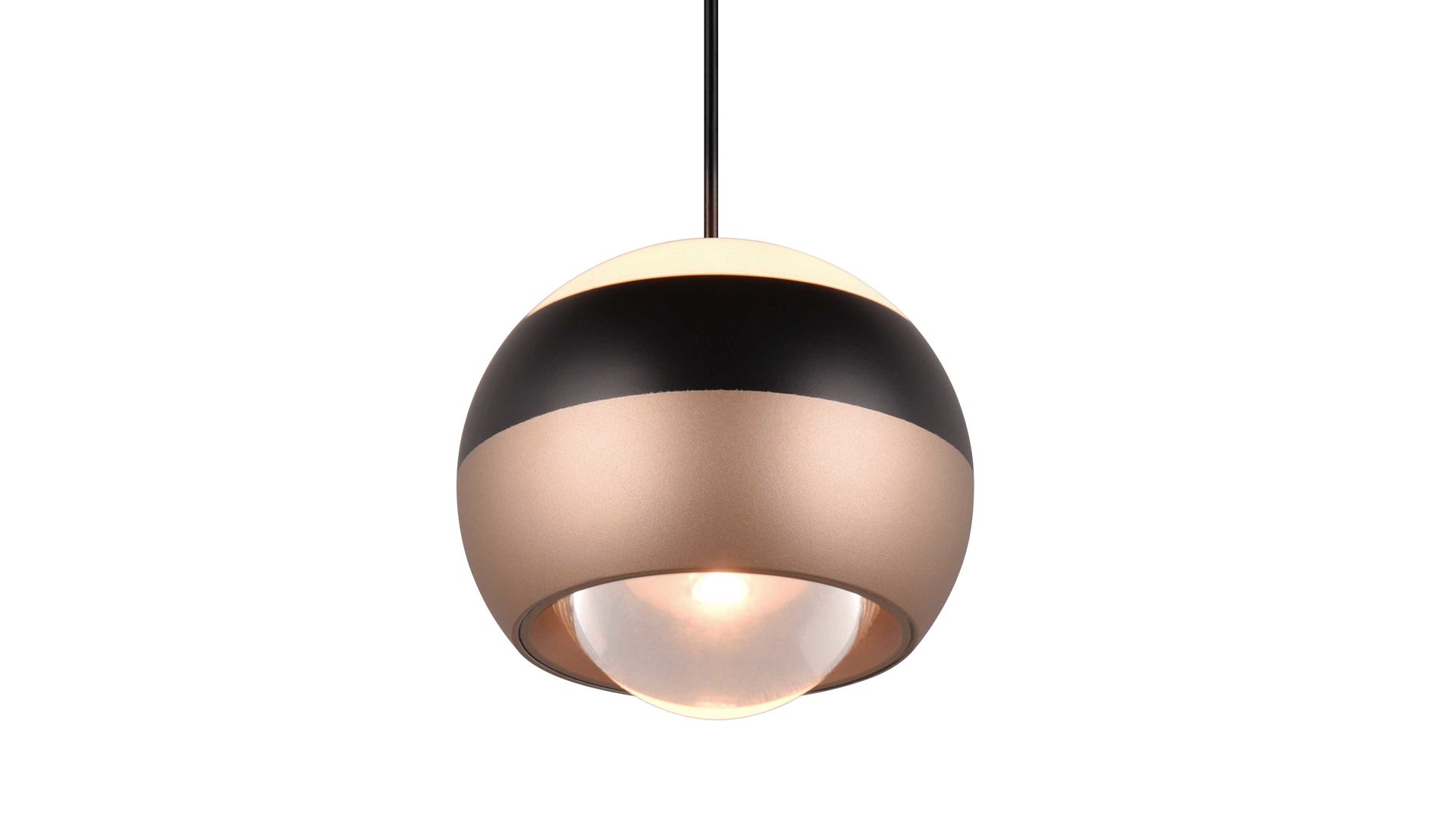 Pendelleuchte Trio lighting for you aus Metall in Schwarz TRIO Leuchten Serie Orbit - Hängelampe mattschwarzes Metall - Länge ca. 100 cm