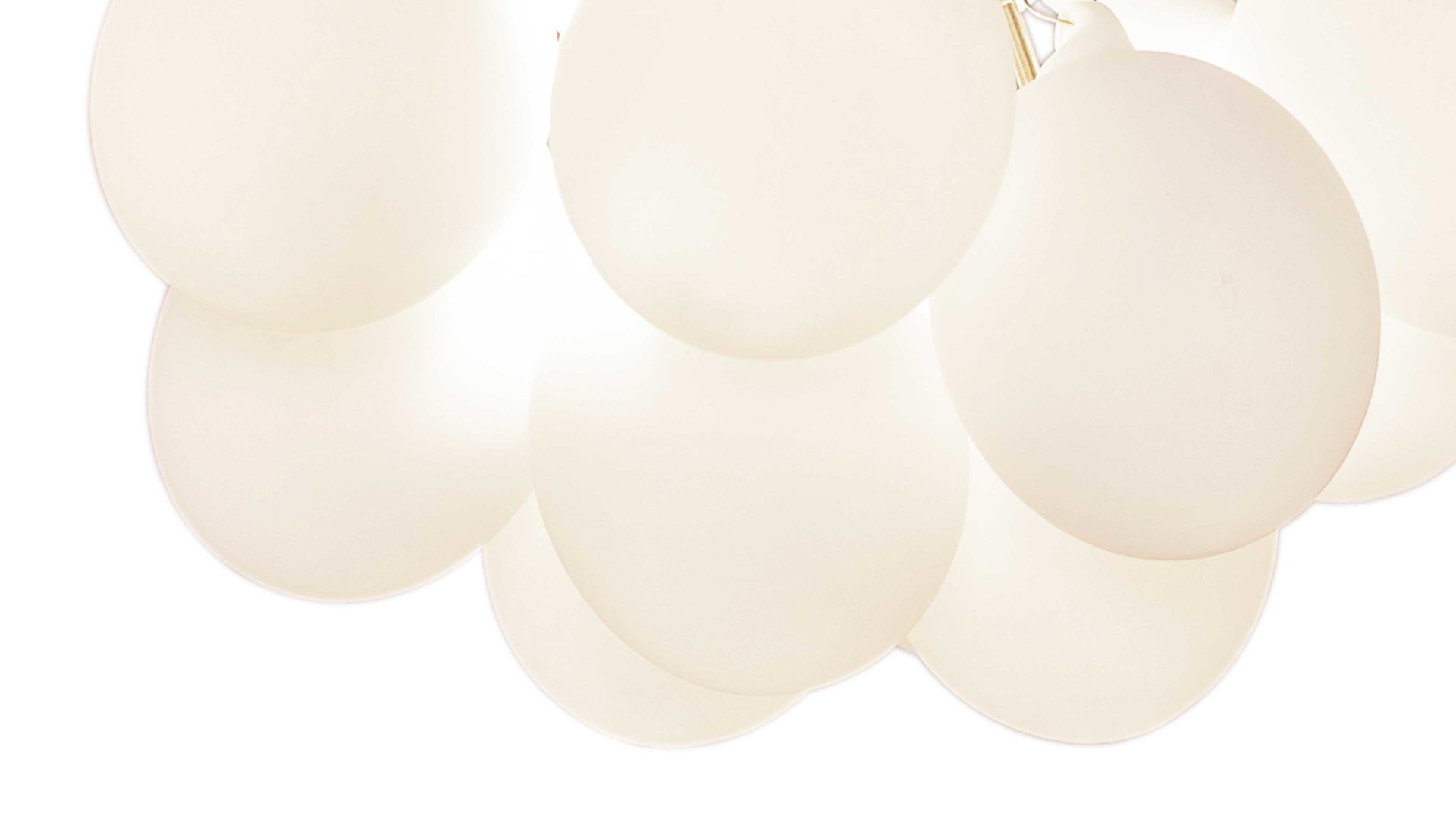 Deckenleuchte By rydens aus Glas in Weiß BY RYDÉNS Leuchten Serie Gross Mini - Deckenleuchte mattweißes Glas - Durchmesser ca. 30 cm