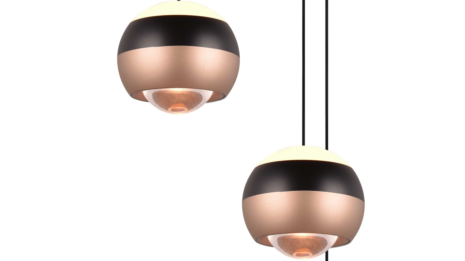 Pendelleuchte Trio lighting for you aus Metall in Schwarz TRIO Leuchten Serie Orbit - Hängelampe mattschwarzes Metall - Durchmesser ca. 30 cm