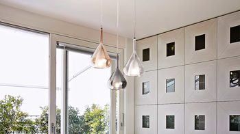 Pendelleuchte Fabas luce s.p.a. aus Glas in Mehrfarbig FABAS LUCE Leuchten Serie Lila Glas & Metall - Durchmesser ca. 50 cm