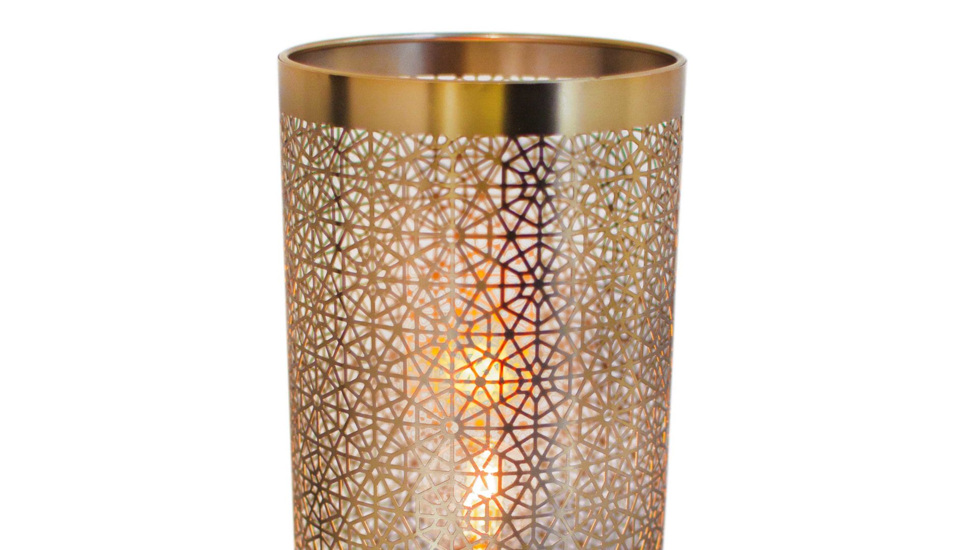 Tischleuchte By rydens aus Metall in Metallfarben BY RYDÉNS Leuchten Serie Hermine - Tischleuchte messingfarbenes Metall - Höhe ca. 28 cm