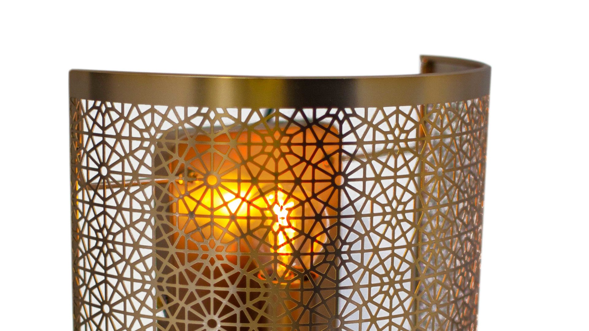 Wandleuchte By rydens aus Metall in Metallfarben BY RYDÉNS Leuchten Serie Hermine - Wandleuchte messingfarbenes Metall - Höhe ca. 21 cm