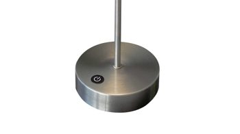 Tischleuchte Fh lighting aus Glas in Nickel FH LIGHTING Akku Leuchten Serie Riva opalweißes Glas & Nickel - Höhe ca. 35 cm