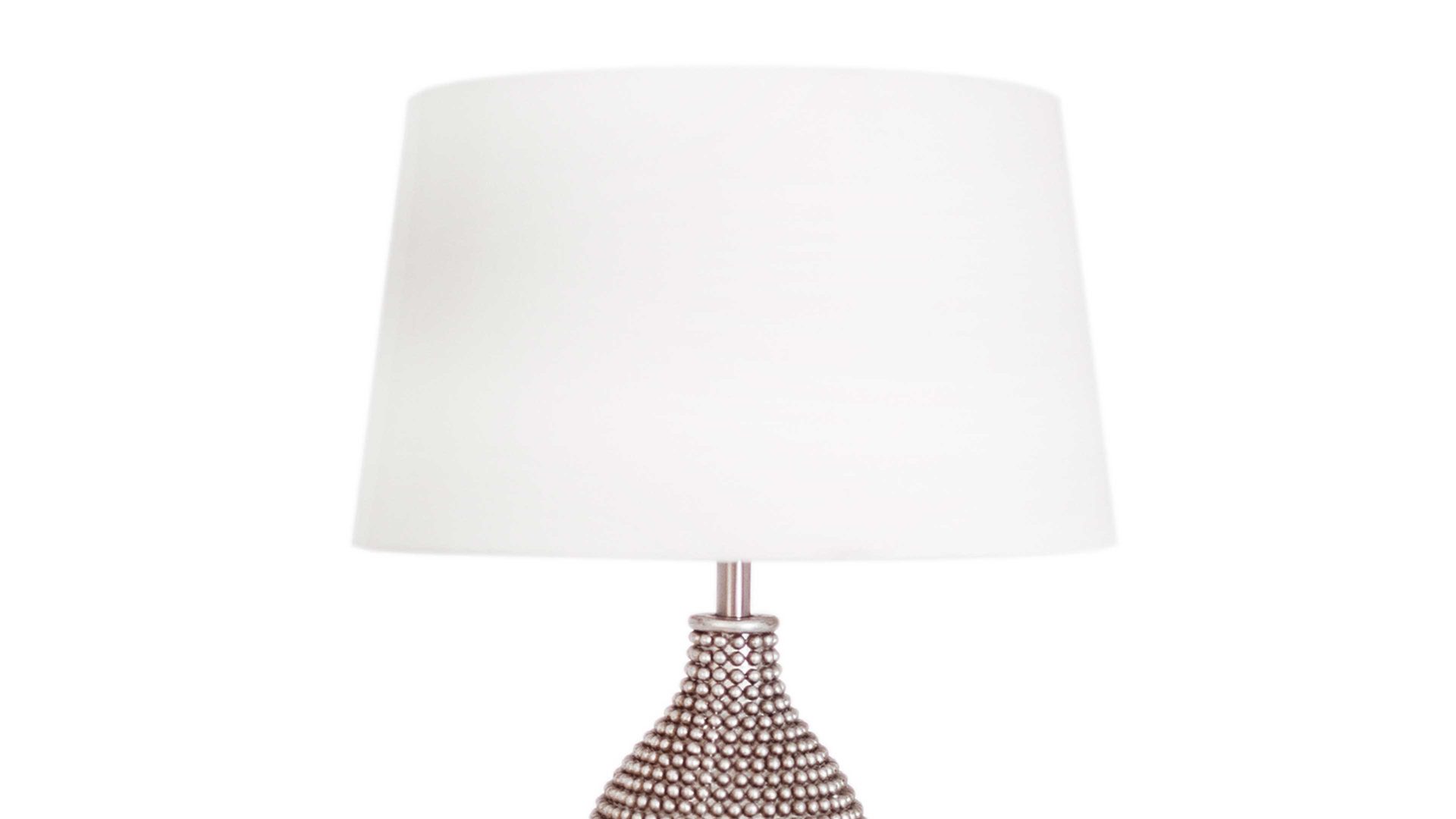 Tischleuchte By rydens aus Kunstharz in Metallfarben BY RYDÉNS Leuchten Serie Lofty - Tischleuchte Weiß & Silberfarben - Höhe ca. 57 cm