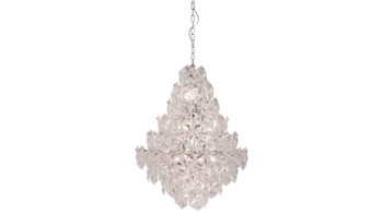 Pendelleuchte By rydens aus Metall in Transparent BY RYDÉNS Leuchten Serie Monarque Grande - Hängeleuchte Transparent & Chrom - Höhe ca. 75 cm