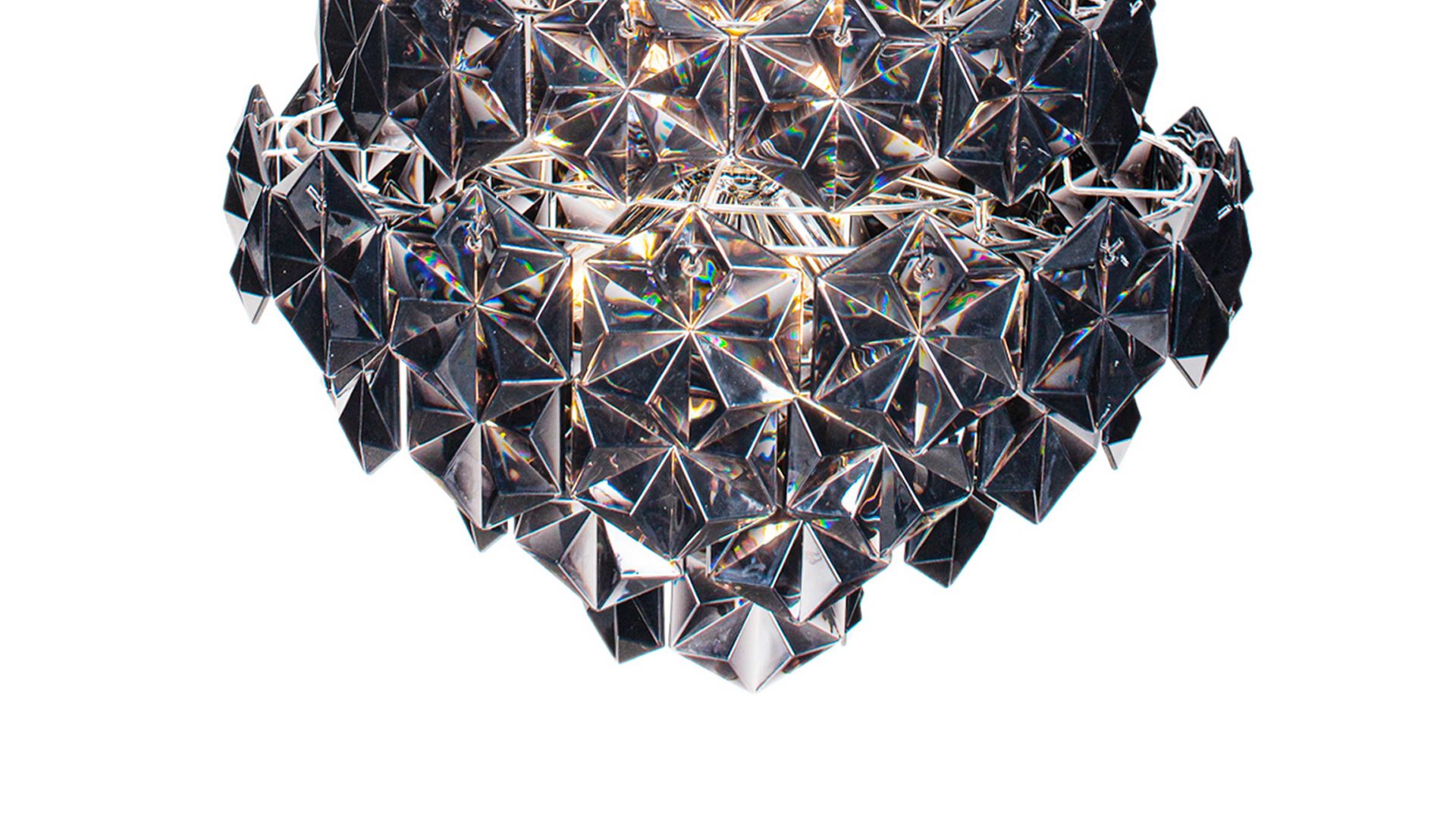 Pendelleuchte By rydens aus Metall in Schwarz BY RYDÉNS Leuchten Serie Monarque Grande - Hängeleuchte Schwarz & Chrom - Höhe ca. 75 cm