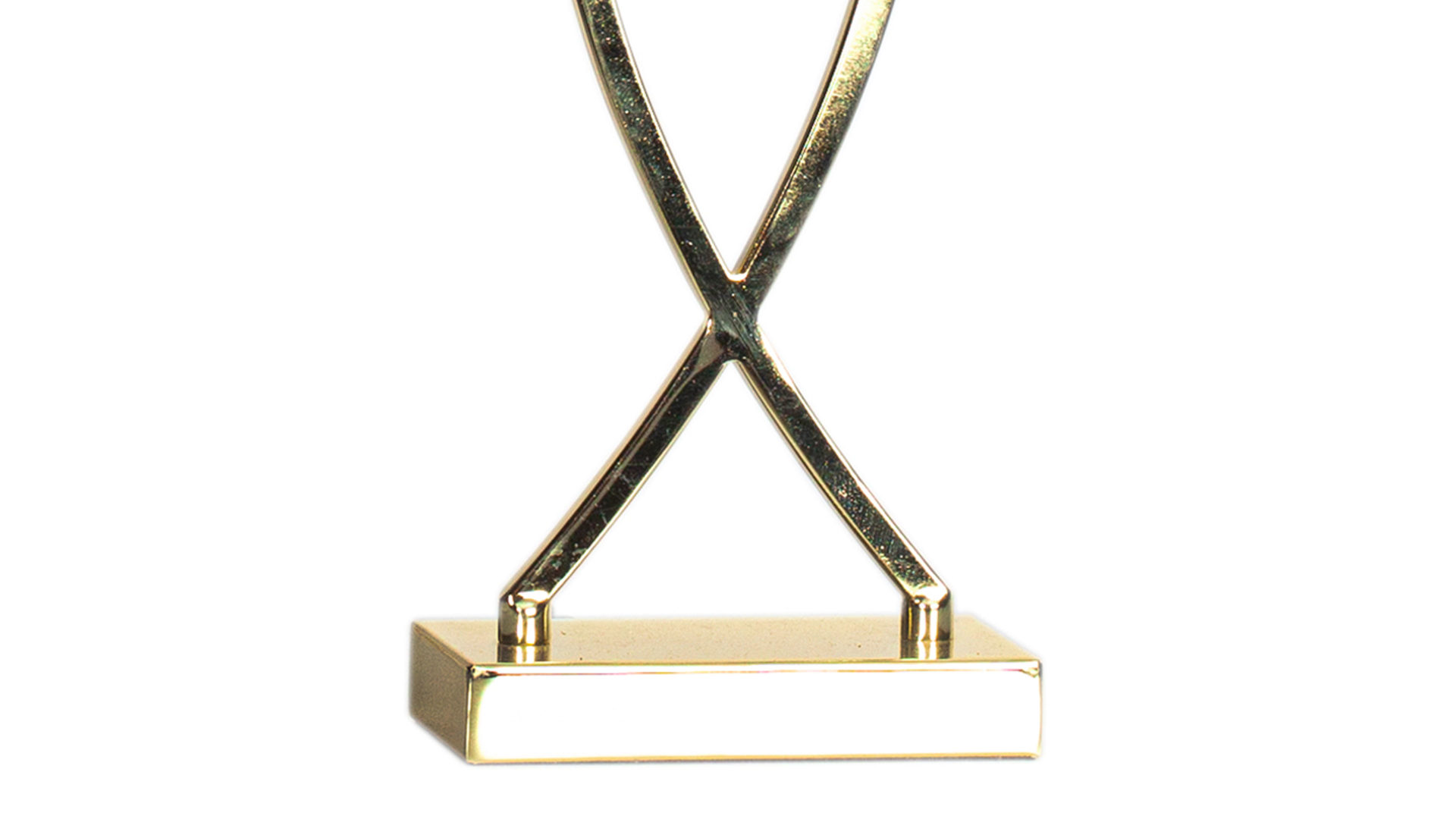 Tischleuchte By rydens aus Textil in Metallfarben BY RYDÉNS Leuchten Serie Omega - Tischleuchte Weiß & Messing- Höhe ca. 52 cm