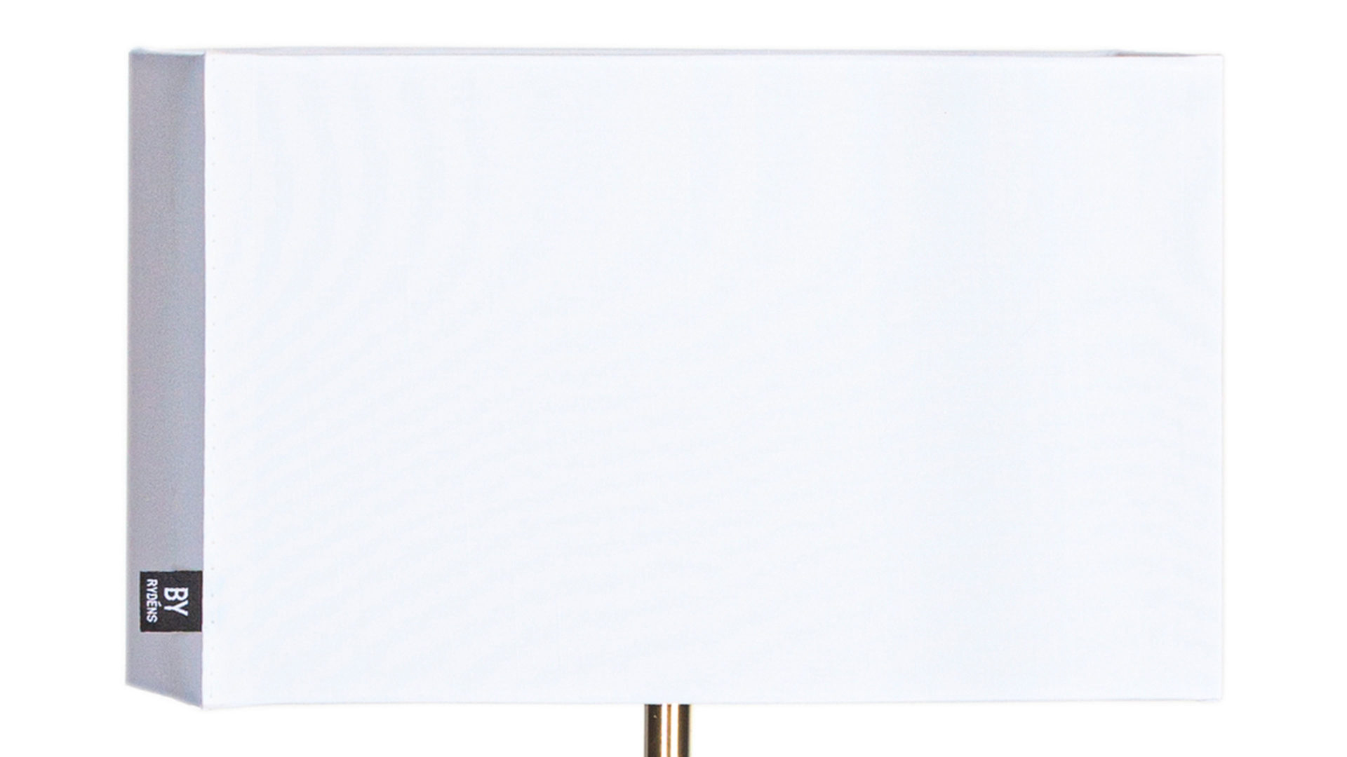 Tischleuchte By rydens aus Textil in Metallfarben BY RYDÉNS Leuchten Serie Omega - Tischleuchte Weiß & Messing- Höhe ca. 52 cm