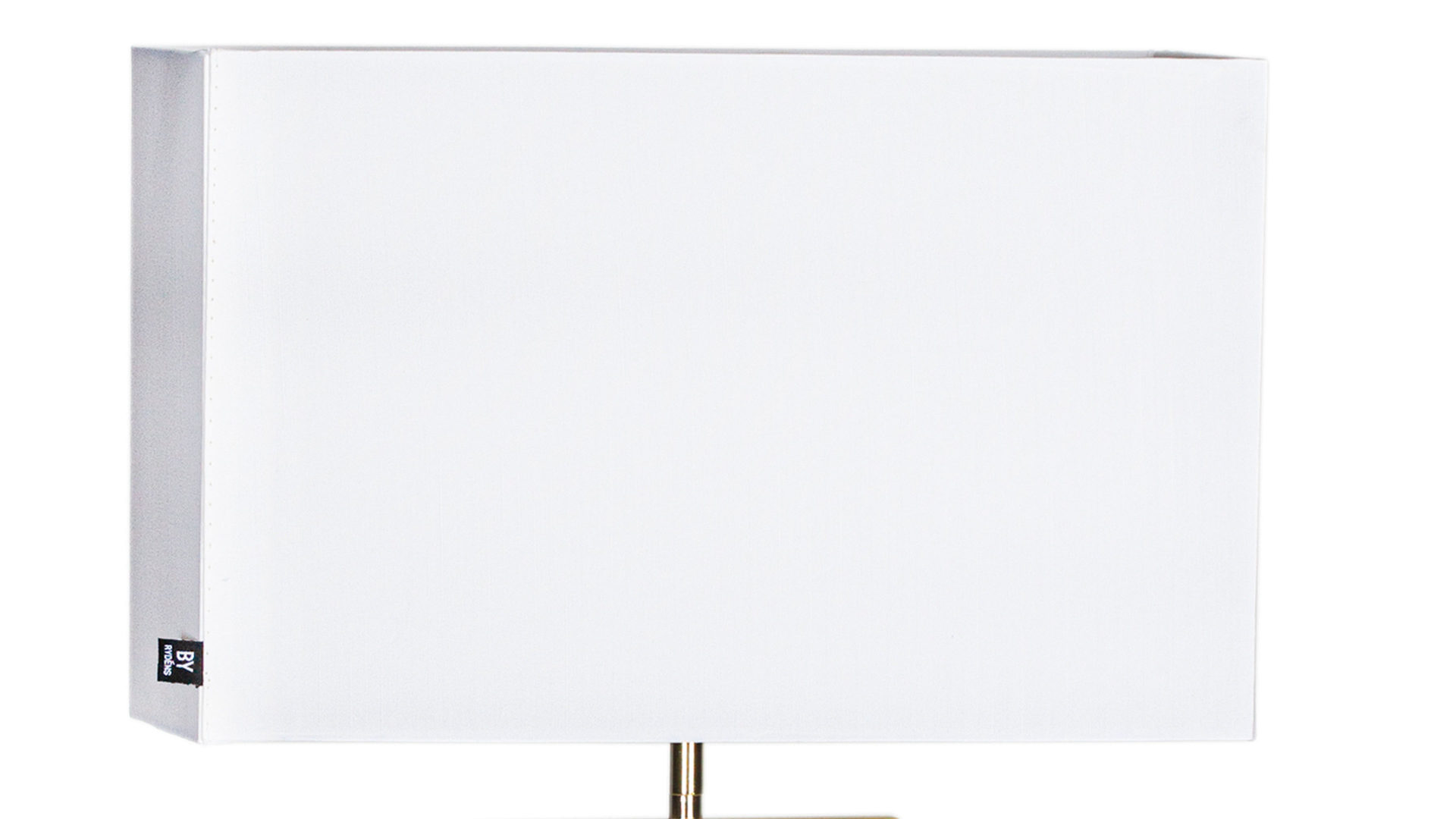 Tischleuchte By rydens aus Textil in Metallfarben BY RYDÉNS Leuchten Serie Omega - Tischleuchte Weiß & Messing- Höhe ca. 69 cm