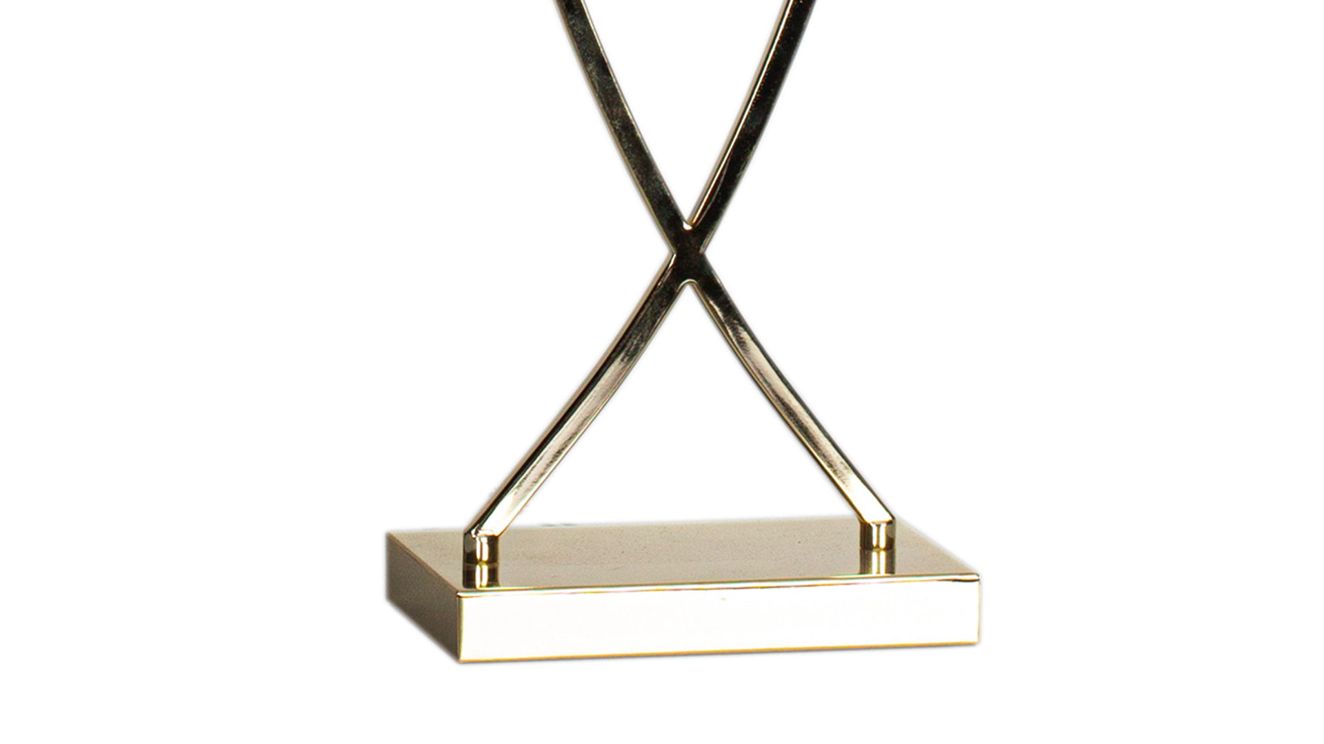 Tischleuchte By rydens aus Textil in Metallfarben BY RYDÉNS Leuchten Serie Omega - Tischleuchte Weiß & Messing- Höhe ca. 69 cm