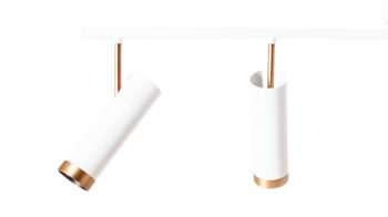 Deckenleuchte By rydens aus Metall in Weiß BY RYDÉNS Leuchten Serie Puls Bar- Deckenleuchte weißes Metall, fünf Spots - Länge ca. 110 cm