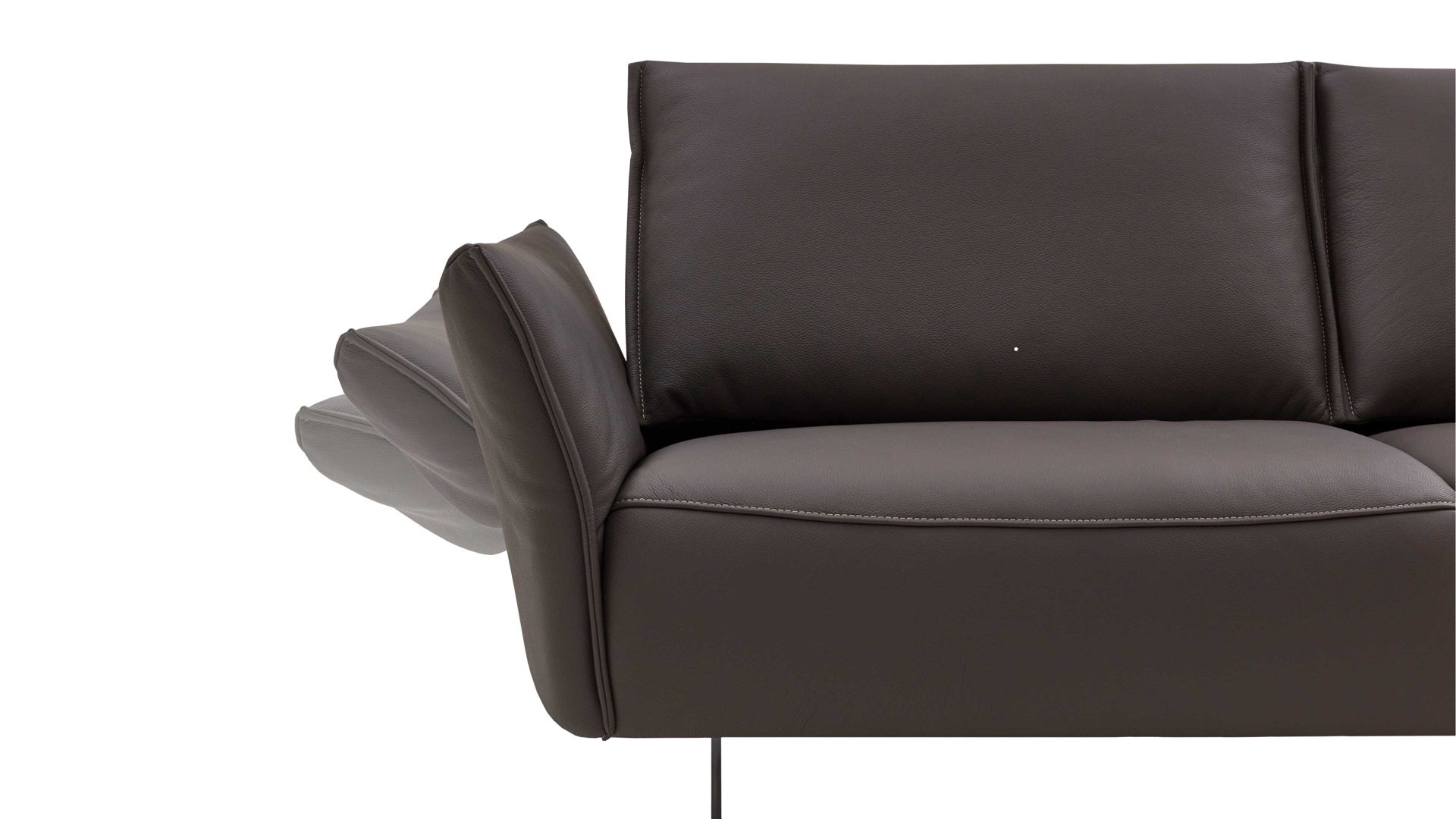 Zweisitzer Koinor aus Leder in Braun KOINOR Vineto - Zweisitzer carbonefarbenes Leder Bull & Schwertkufen - Breite ca. 156 cm