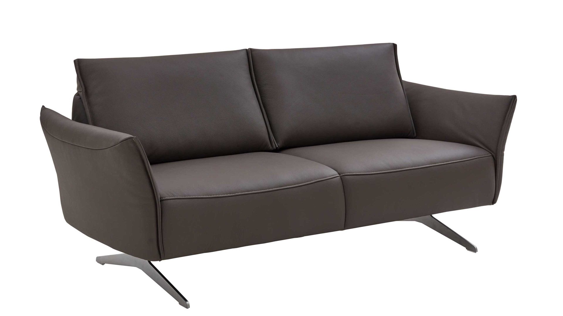 2,5-Sitzer Koinor aus Leder in Braun KOINOR Vineto - 2,5-Sitzer carbonefarbenes Leder Bull & Schwertkufen - Breite ca. 196 cm