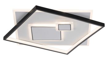 Deckenleuchte Paul neuhaus aus Metall in Weiß Paul Neuhaus Leuchten Serie Mailak weißes & schwarzes Metall - ca. 57 x 57 cm