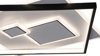 Deckenleuchte Paul neuhaus aus Metall in Weiß Paul Neuhaus Leuchten Serie Mailak weißes & schwarzes Metall - ca. 57 x 57 cm