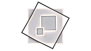 Deckenleuchte Paul neuhaus aus Metall in Weiß Paul Neuhaus Leuchten Serie Mailak weißes & schwarzes Metall - ca. 57 x 57 cm