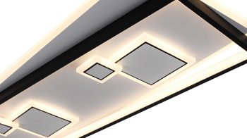 Deckenleuchte Paul neuhaus aus Metall in Weiß Paul Neuhaus Leuchten Serie Mailak weißes & schwarzes Metall - ca. 98 x 30 cm