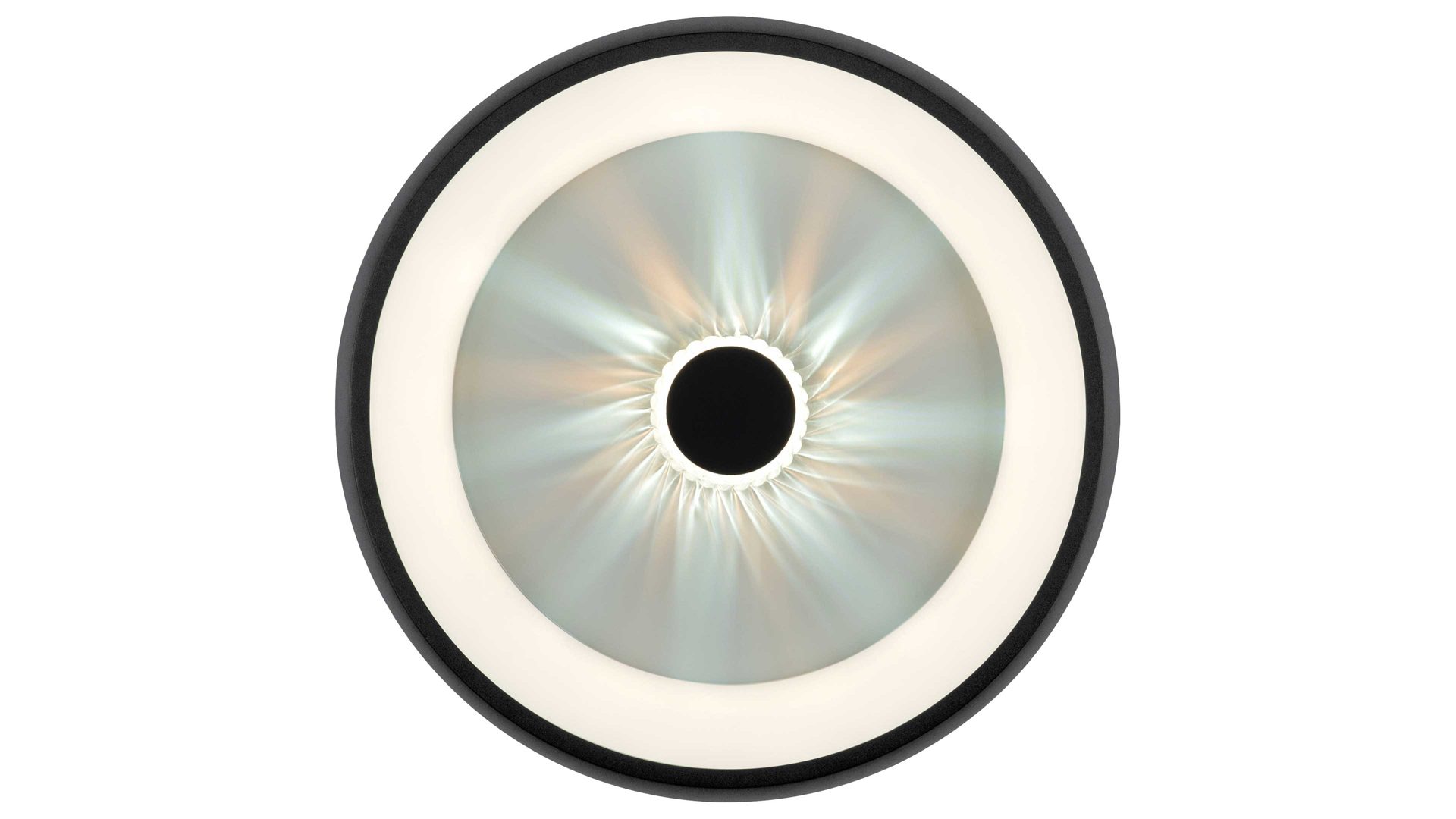 Deckenleuchte Just light. (leuchtendirekt) aus Metall in Schwarz JUST LIGHT. Leuchten Serie Vertigo schwarzes Metall & Acryl - Durchmesser ca. 45 cm